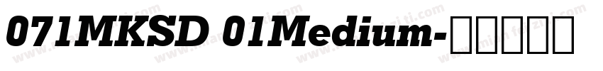 071MKSD 01Medium字体转换